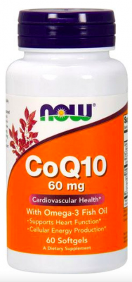 CoQ10 60 мг Omega-3 NOW (60 капс)